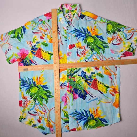 VINTAGE JAMS WORLD- Mens. XL “Island Life” Hawaiian Floral Shirt - Picture 8 of 8